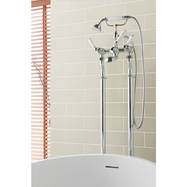 Butler & Rose Caledonia Lever Floorstanding Bath Shower Mixer with Shower Kit