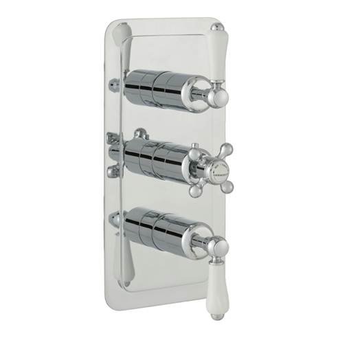 Butler & Rose Caledonia Lever 2 Outlet 3 Handle Concealed Thermostatic Shower Valve