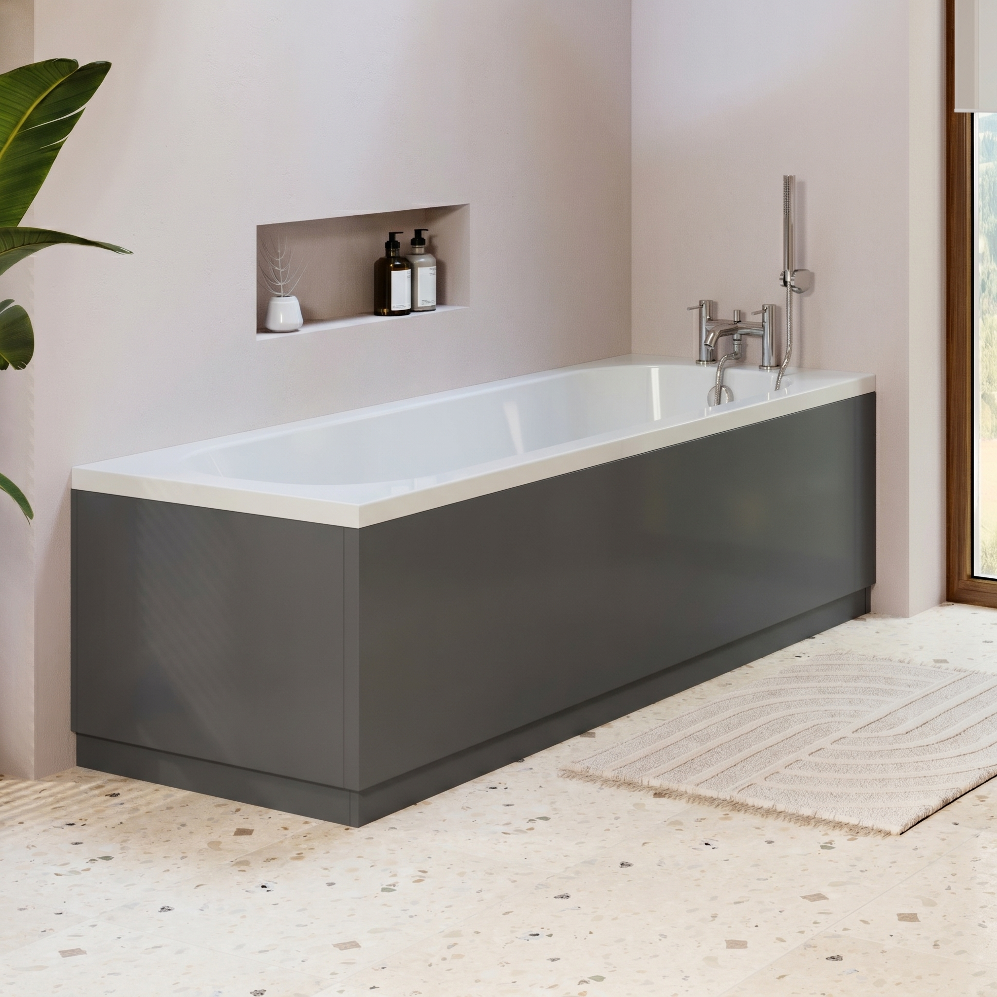 Erin 700mm L-Shaped Square End Bath Panel