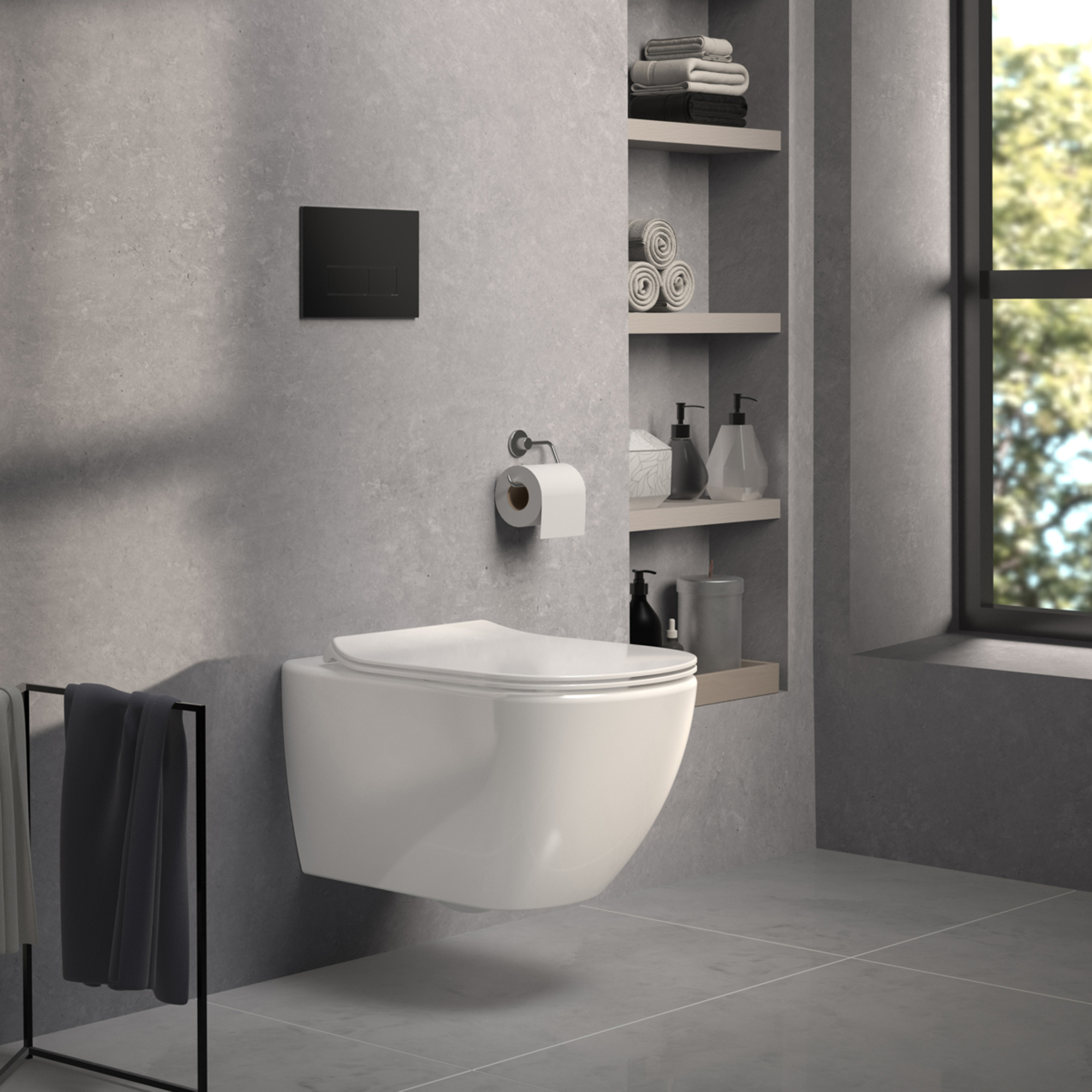 Ideal Standard Tesi Wafer Thin Soft Close Toilet Seat with Quick Release Hinges