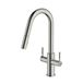 Clearwater Topaz Twin Lever Mono Pull Out Kitchen Mixer with Knurled Handles