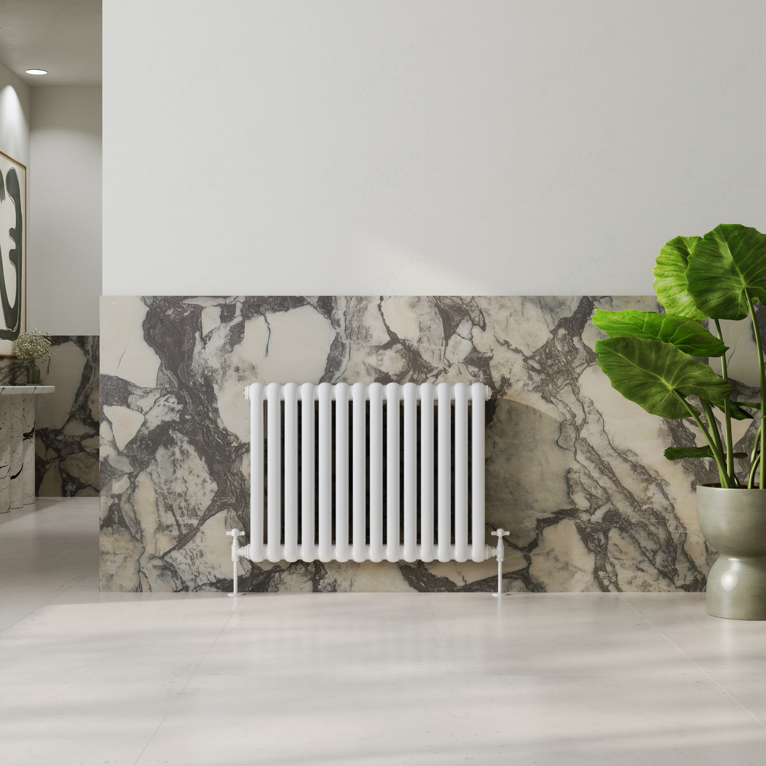 Toasty Mellow White Horizontal 2 Column Radiator