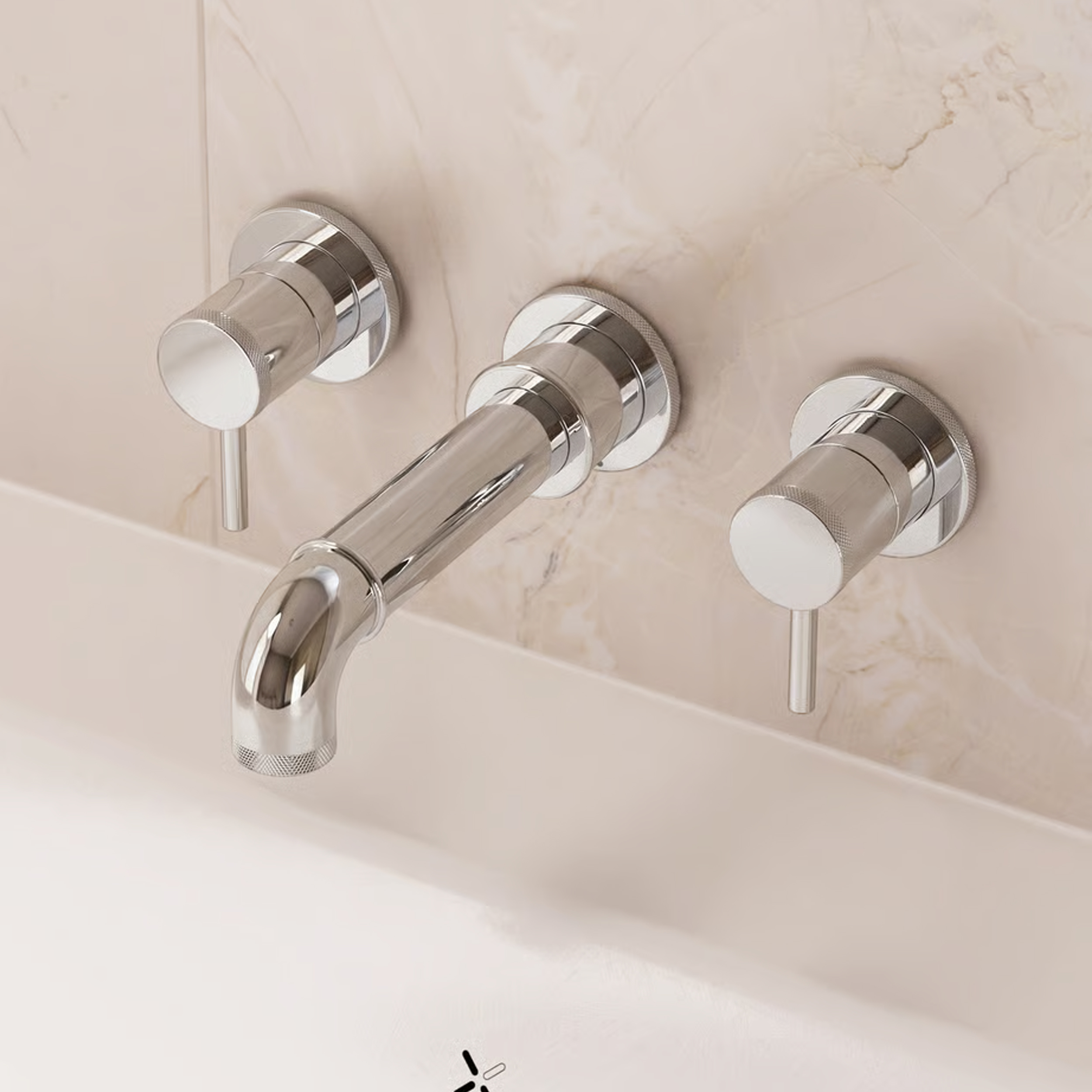 Crosswater MPRO Industrial 3 Hole Wall Mounted Bath Spout Tap