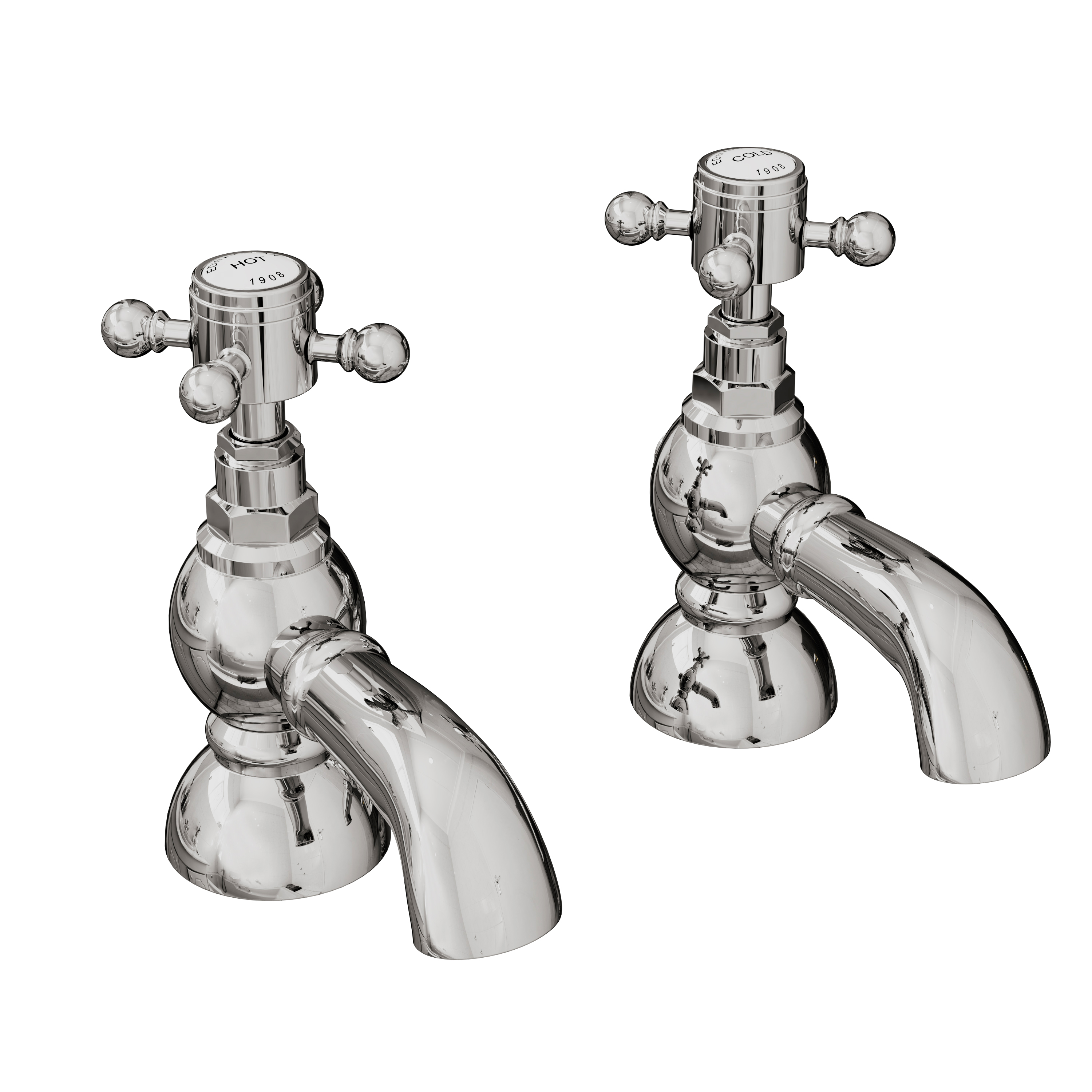 Butler & Rose Eliza Crosshead Bath Pillar Taps