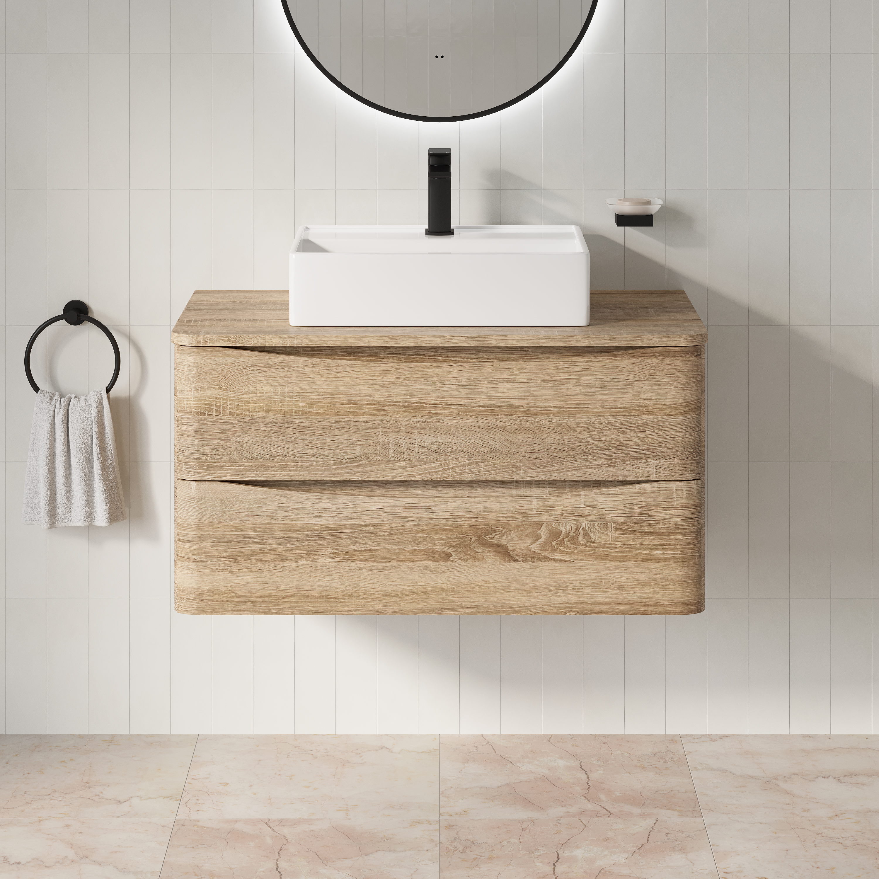 Harbour Origin 900mm Wall Mounted Vanity Unit & Countertop
