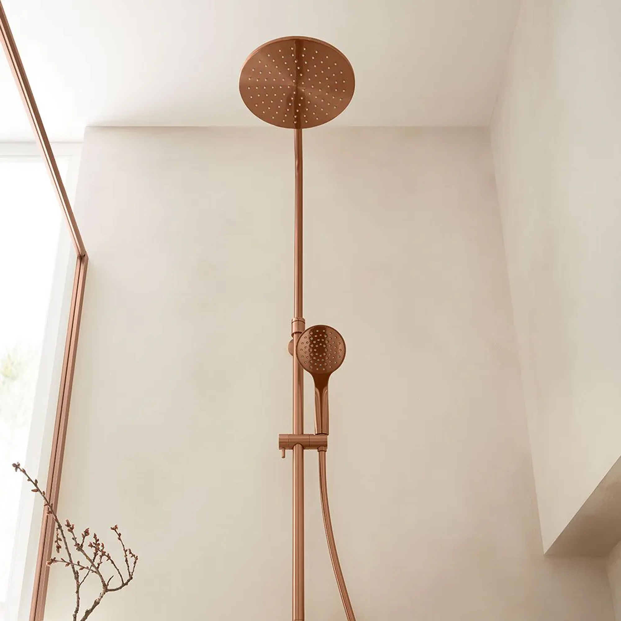 Vado Individual Nebula Exposed Thermostatic Rigid Riser Shower Kit
