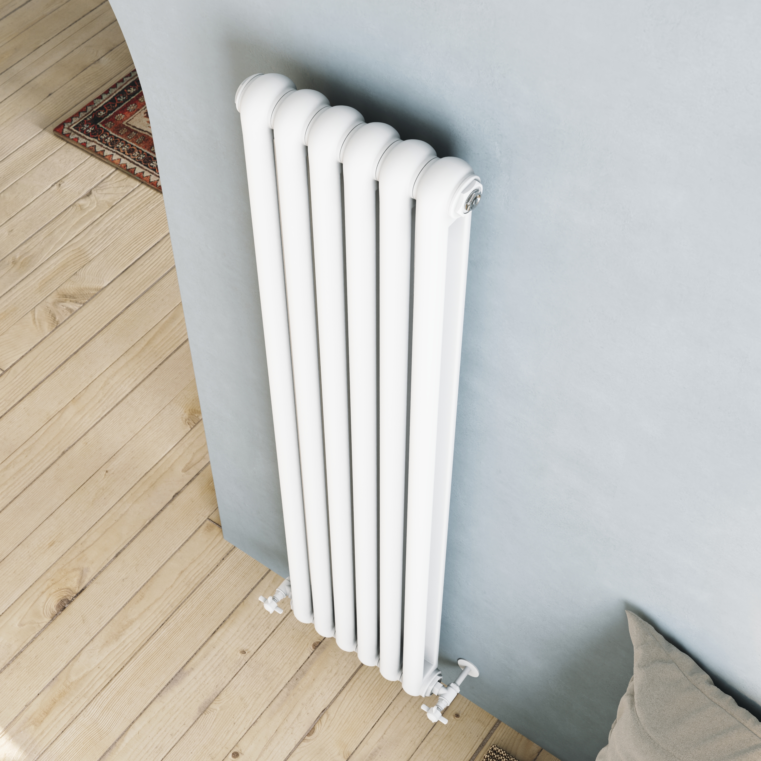 Toasty Mellow White Vertical 2 Column Radiator