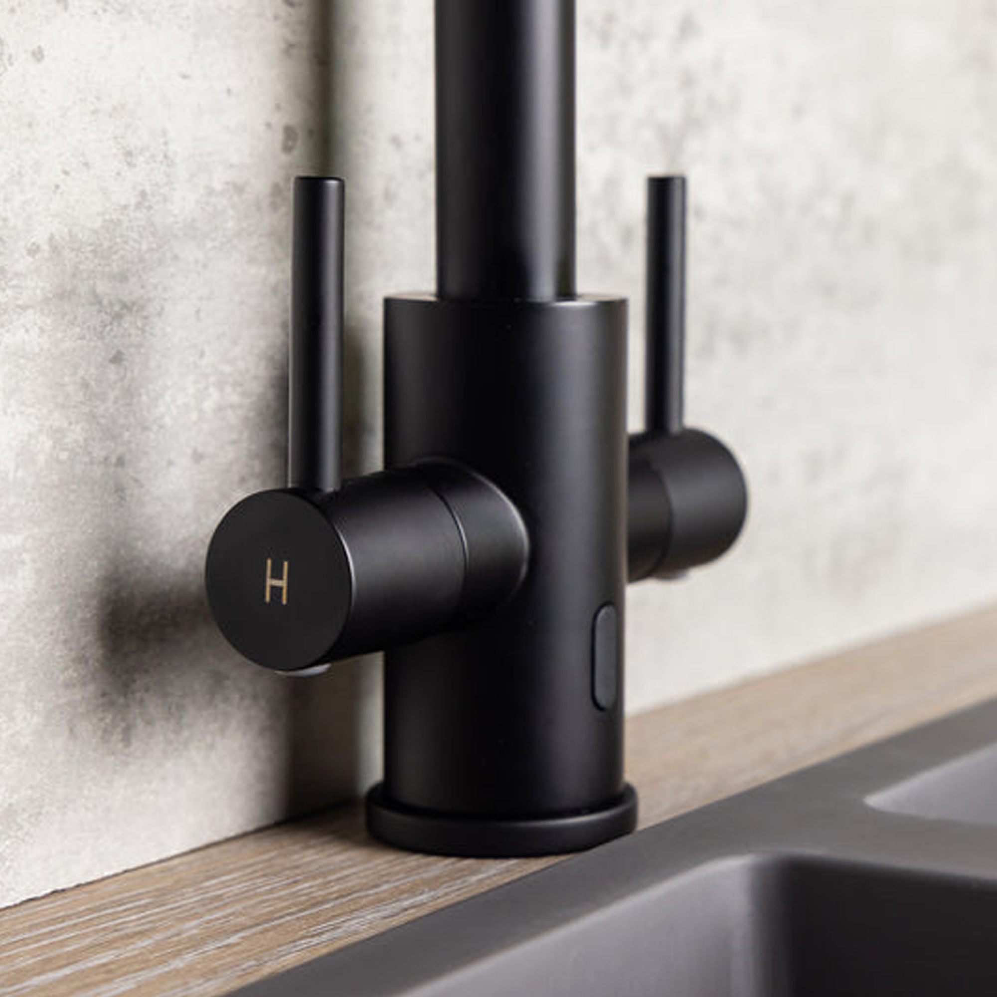Top-Fix Torra Twin Lever Mono Kitchen Mixer Tap