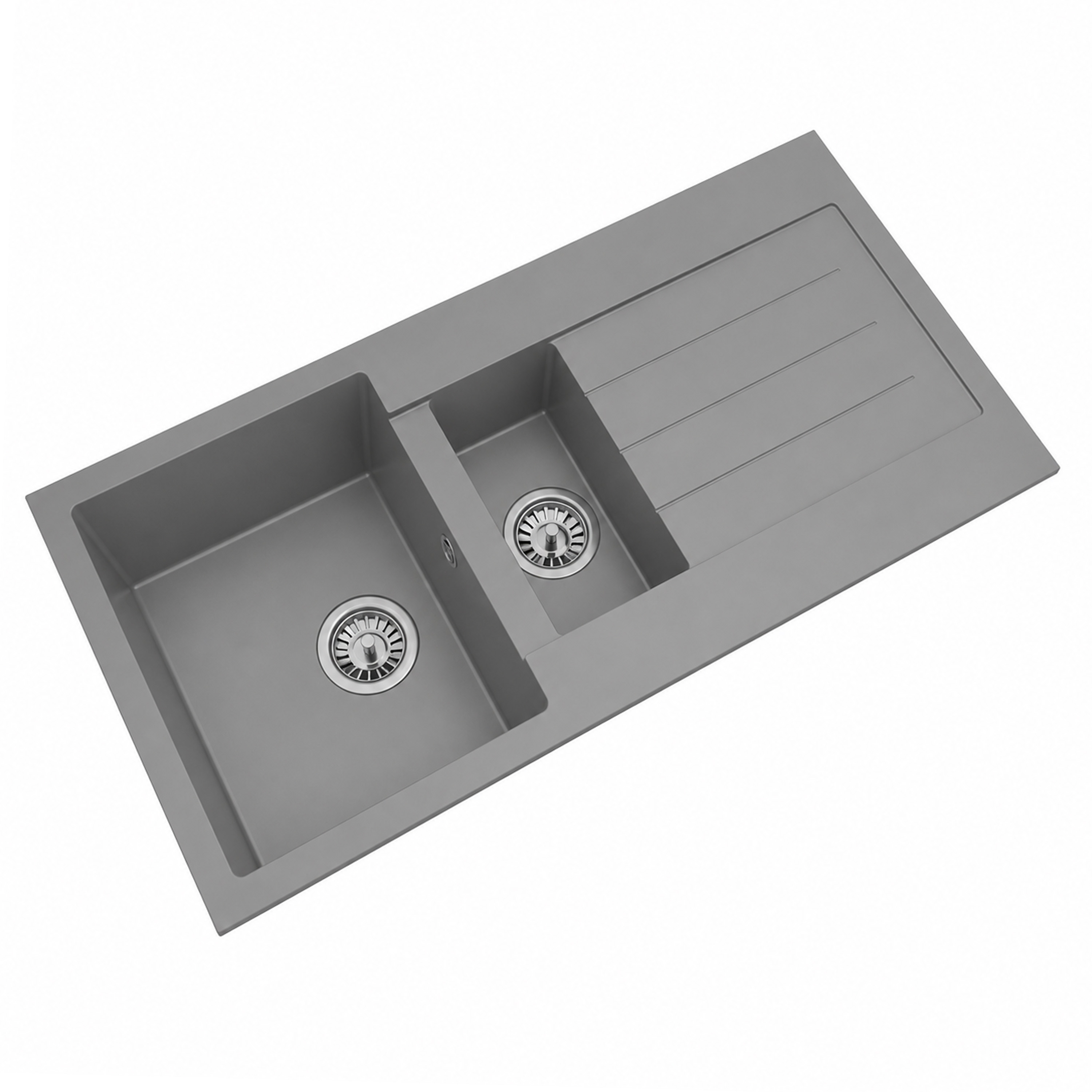 Vellamo Designer 1.5 Bowl Comite Composite Kitchen Sink & Waste with Reversible Drainer - 1000 x 500mm