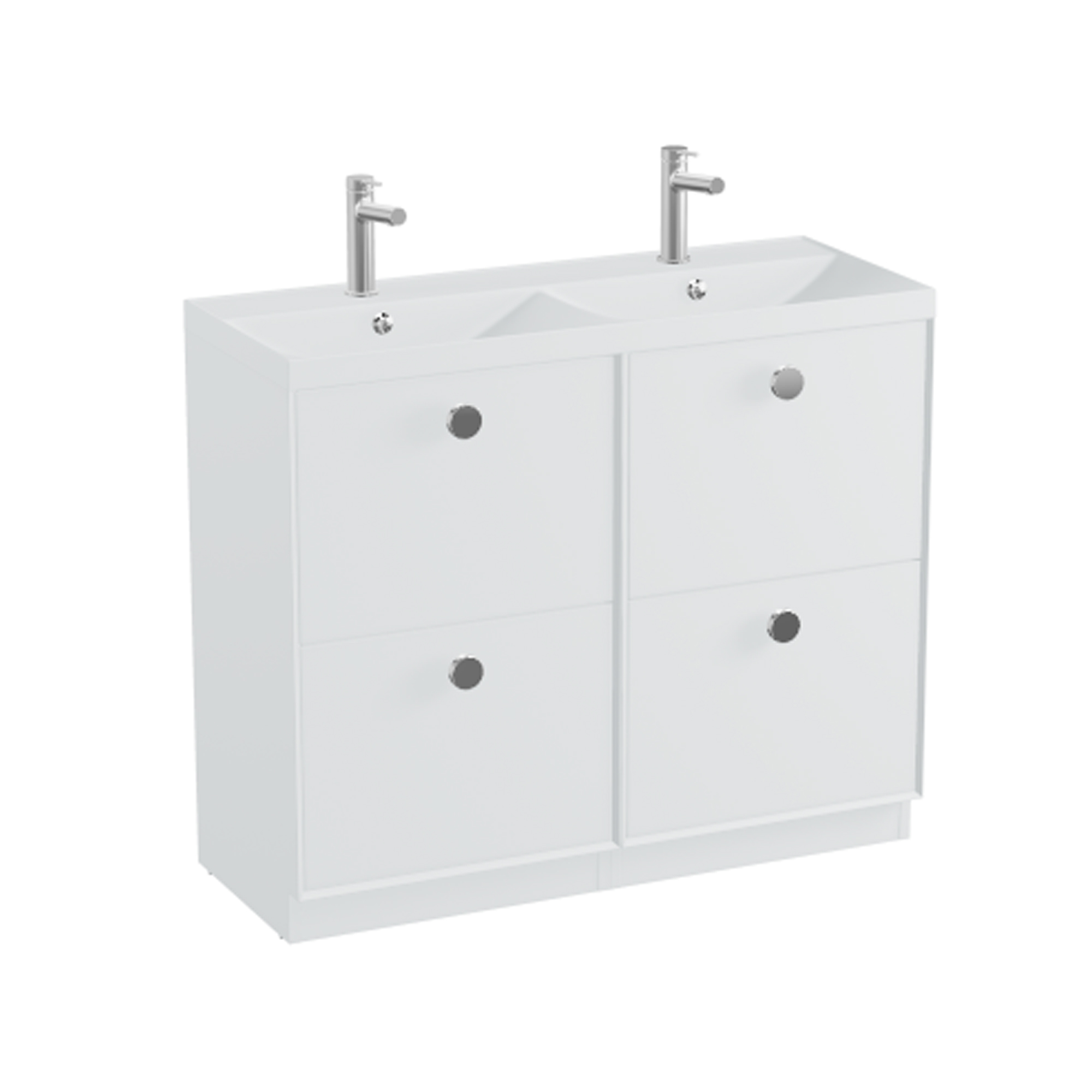 Vado Safari 1000mm Floorstanding Vanity Unit & Double Basin