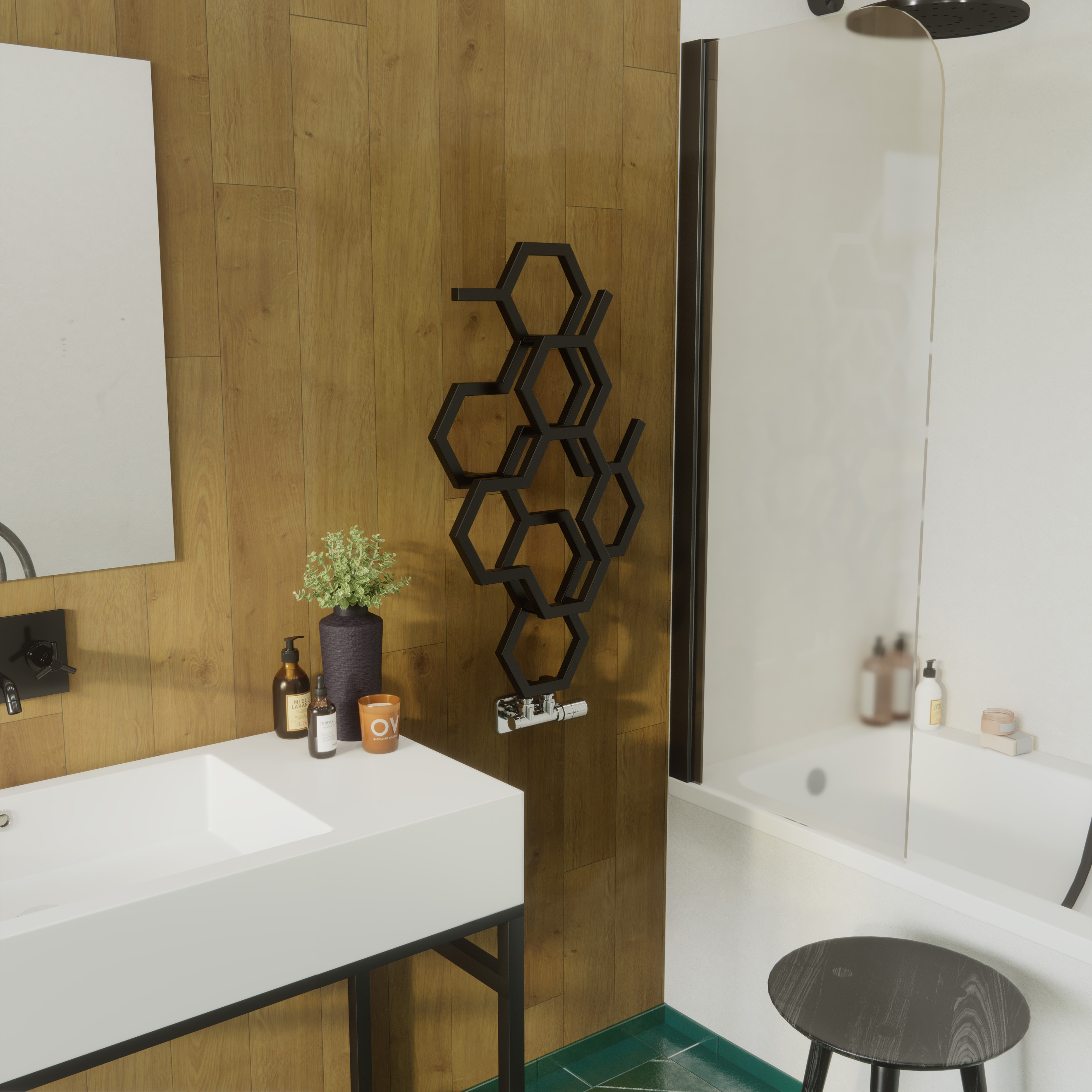 Terma Hex Steel Designer Vertical Radiator