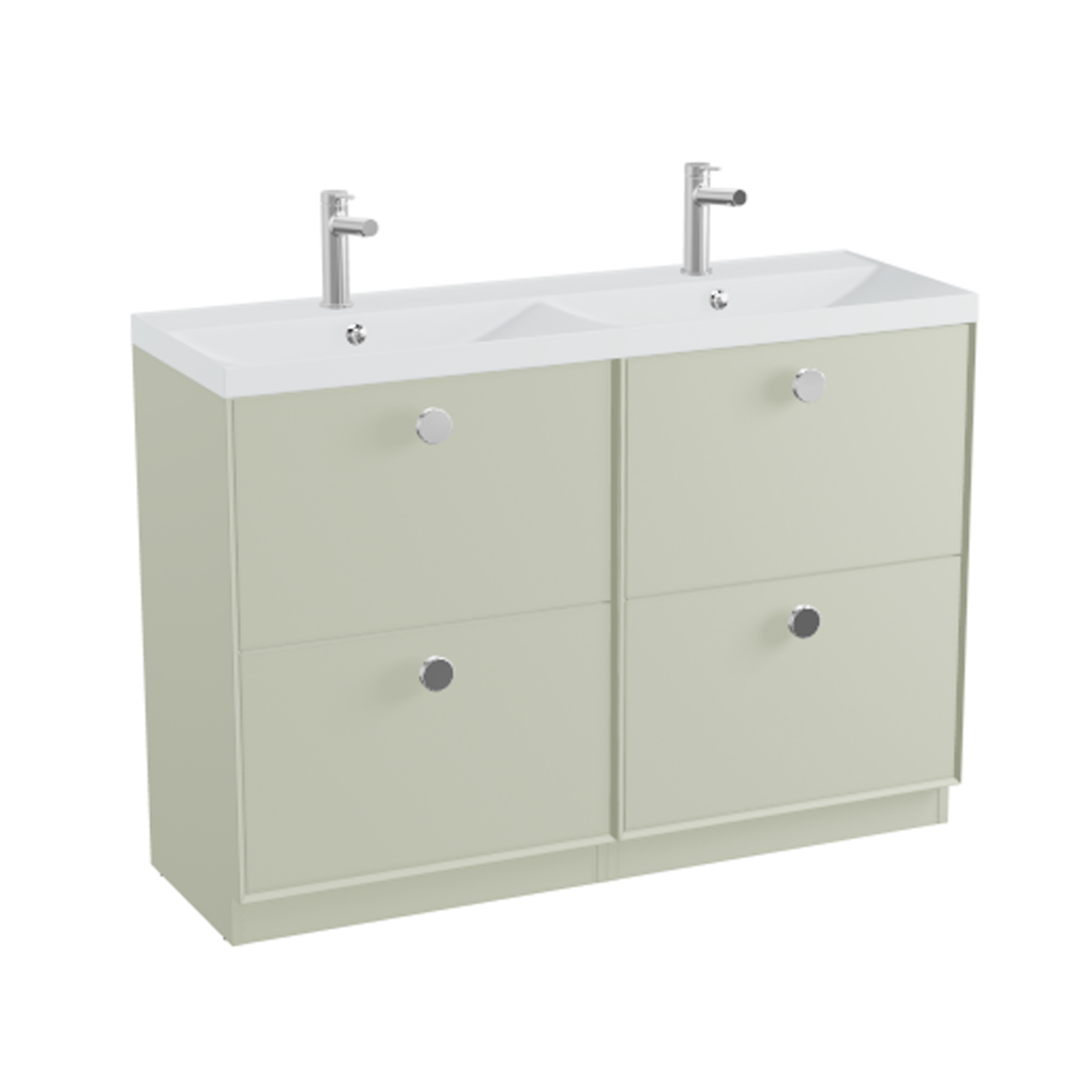 Vado Safari 1200mm Floorstanding Vanity Unit & Double Basin