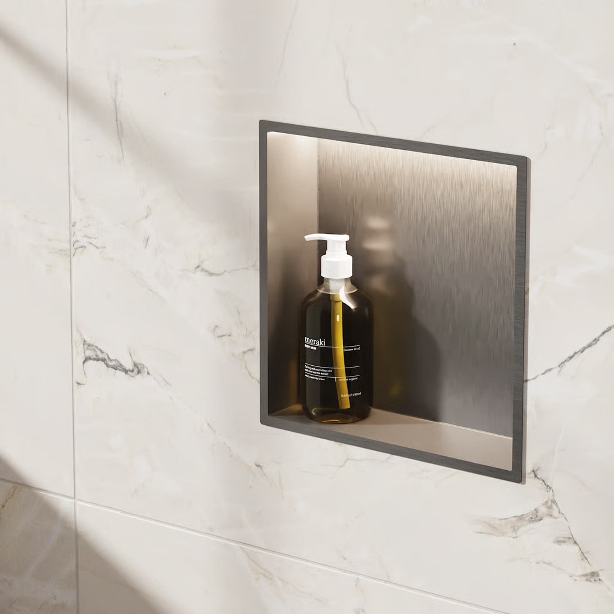 Crosswater Inset LED Illuminated Shower Niche - 305 x 305mm