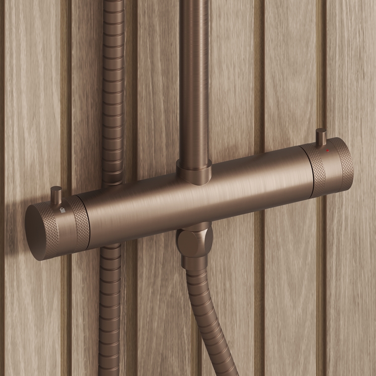 Core Exposed Thermostatic Rigid Riser Shower Kit | Tap Warehouse