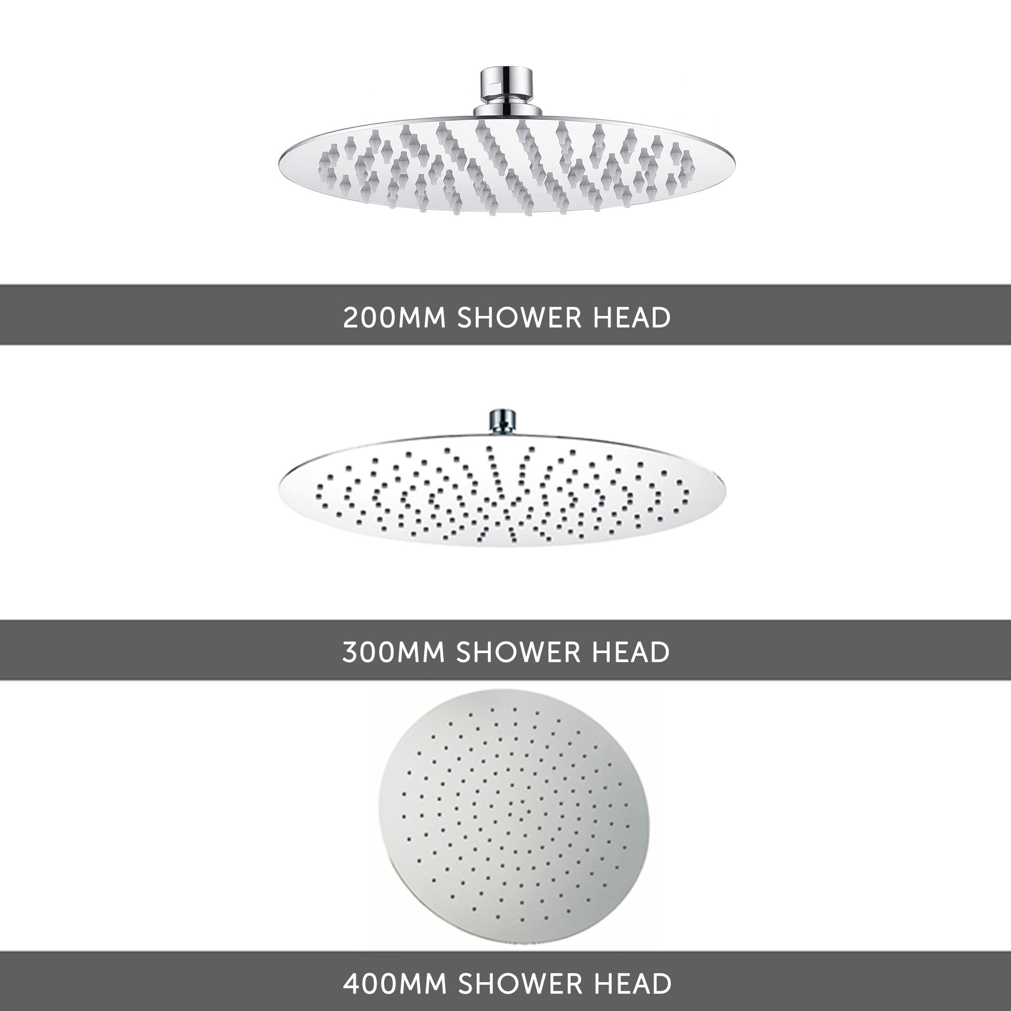 Orla Concealed Shower Valve, Fixed Head & Slide Rail Kit