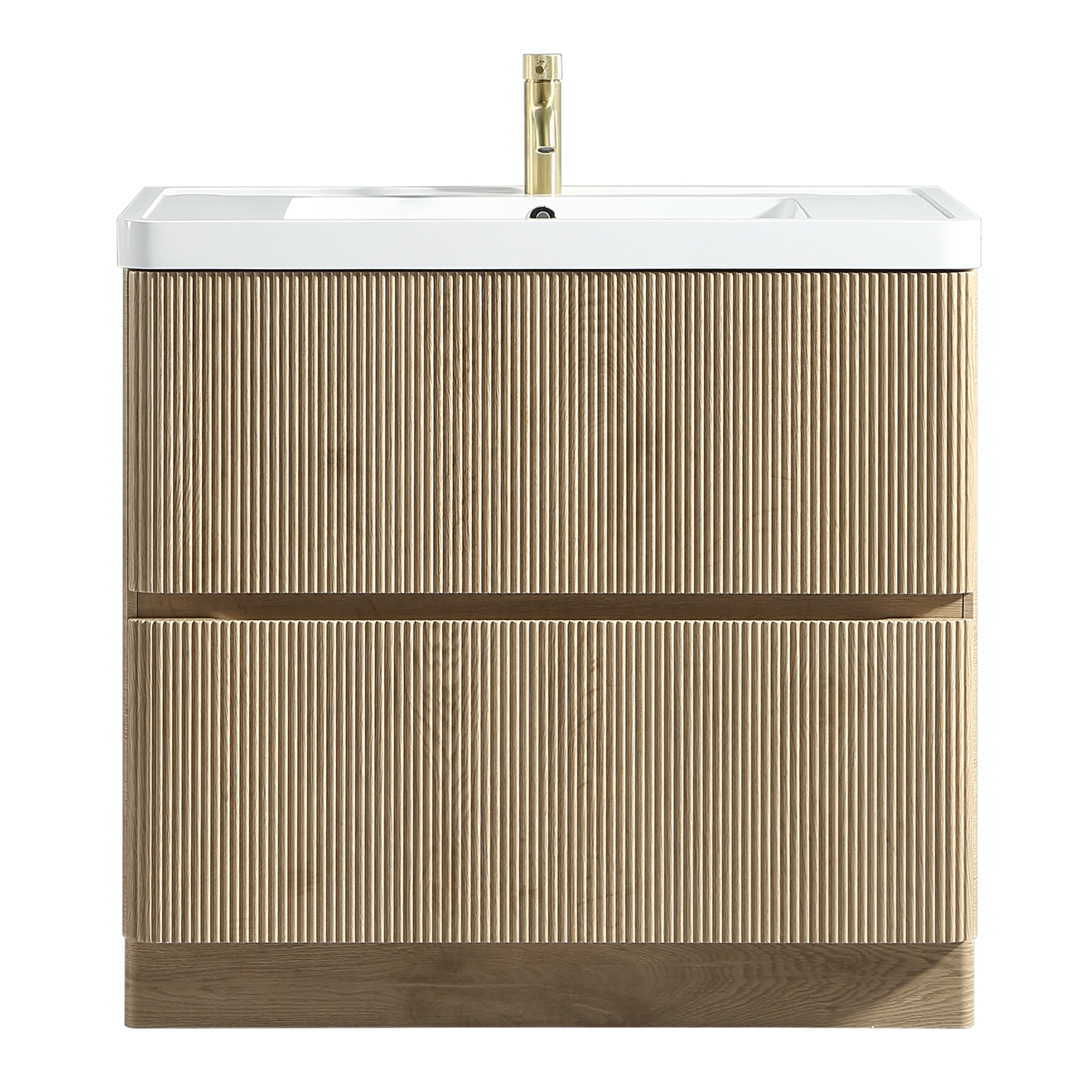 Drench Origin 900mm Fluted Floorstanding Vanity Unit & Polymarble Basin