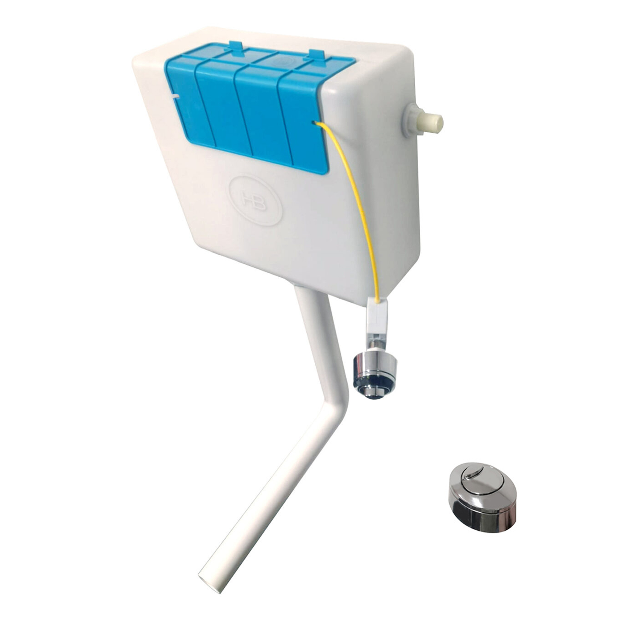 Drench Dual Flush Concealed Cistern with Side Inlet & Round Button