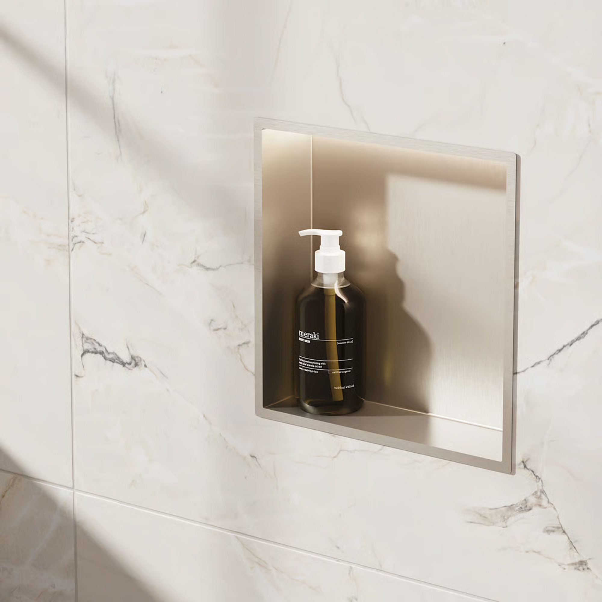 Crosswater Inset LED Illuminated Shower Niche - 305 x 305mm