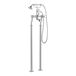 Butler & Rose Caledonia Pinch Floorstanding Bath Shower Mixer with Shower Kit - Nickel