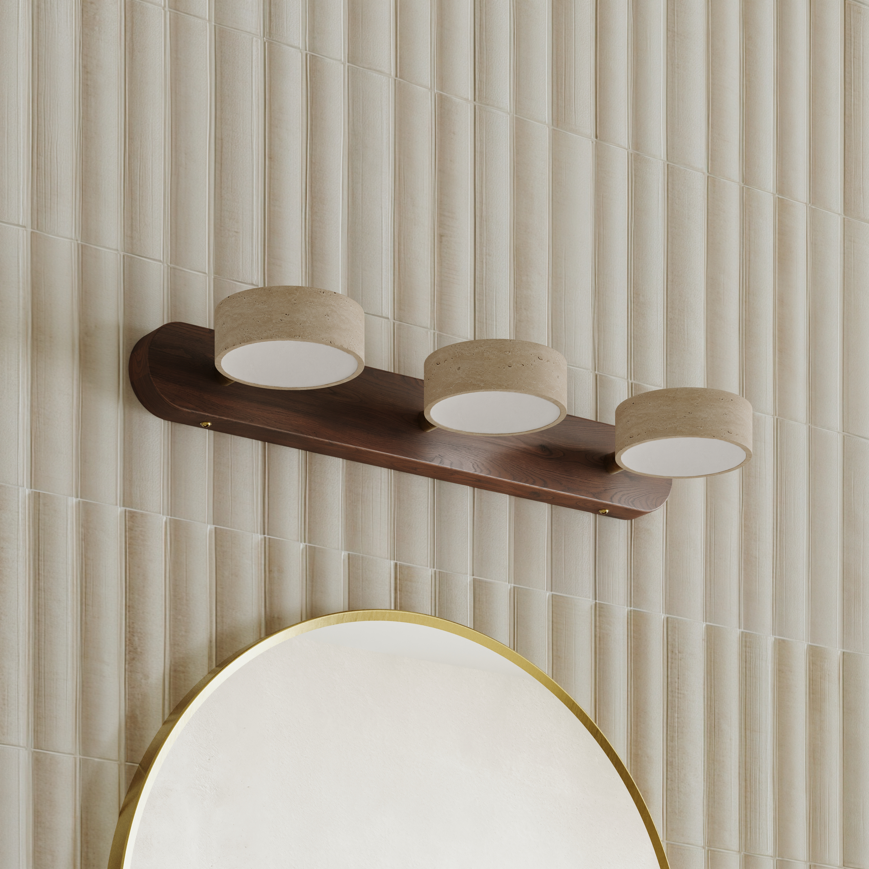 Drench Trio Stone Wall Light