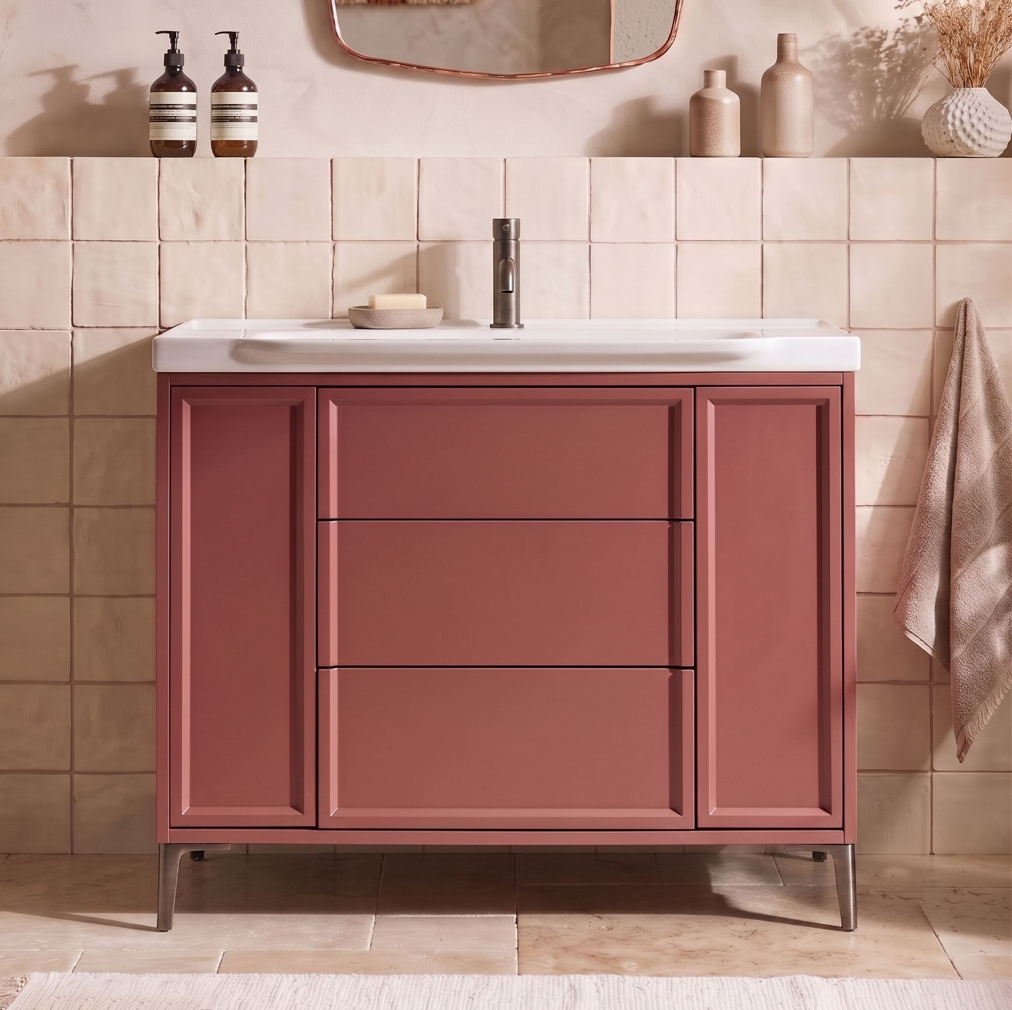 Elara 1000mm Floorstanding Vanity Unit & Basin with Leg Set
