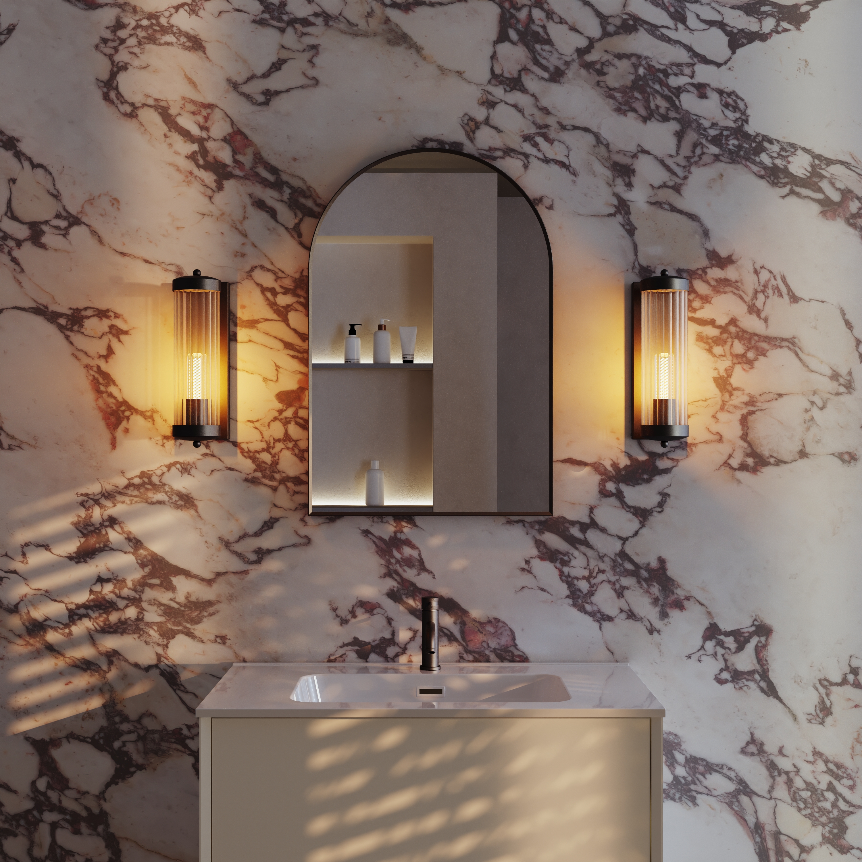 Butler & Rose Fluted Lantern Wall Light