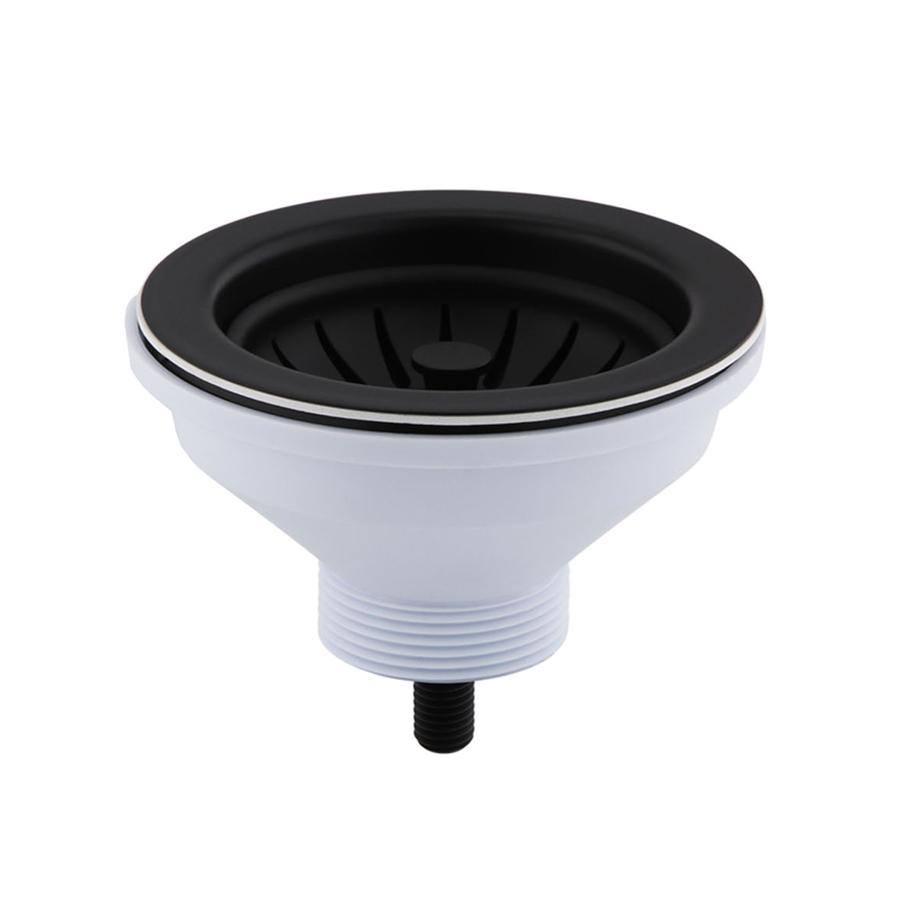 Butler & Rose 90mm Matt Black Basket Strainer Waste and Overflow Bundle for 1.5 & 2 Bowl Kitchen Sinks