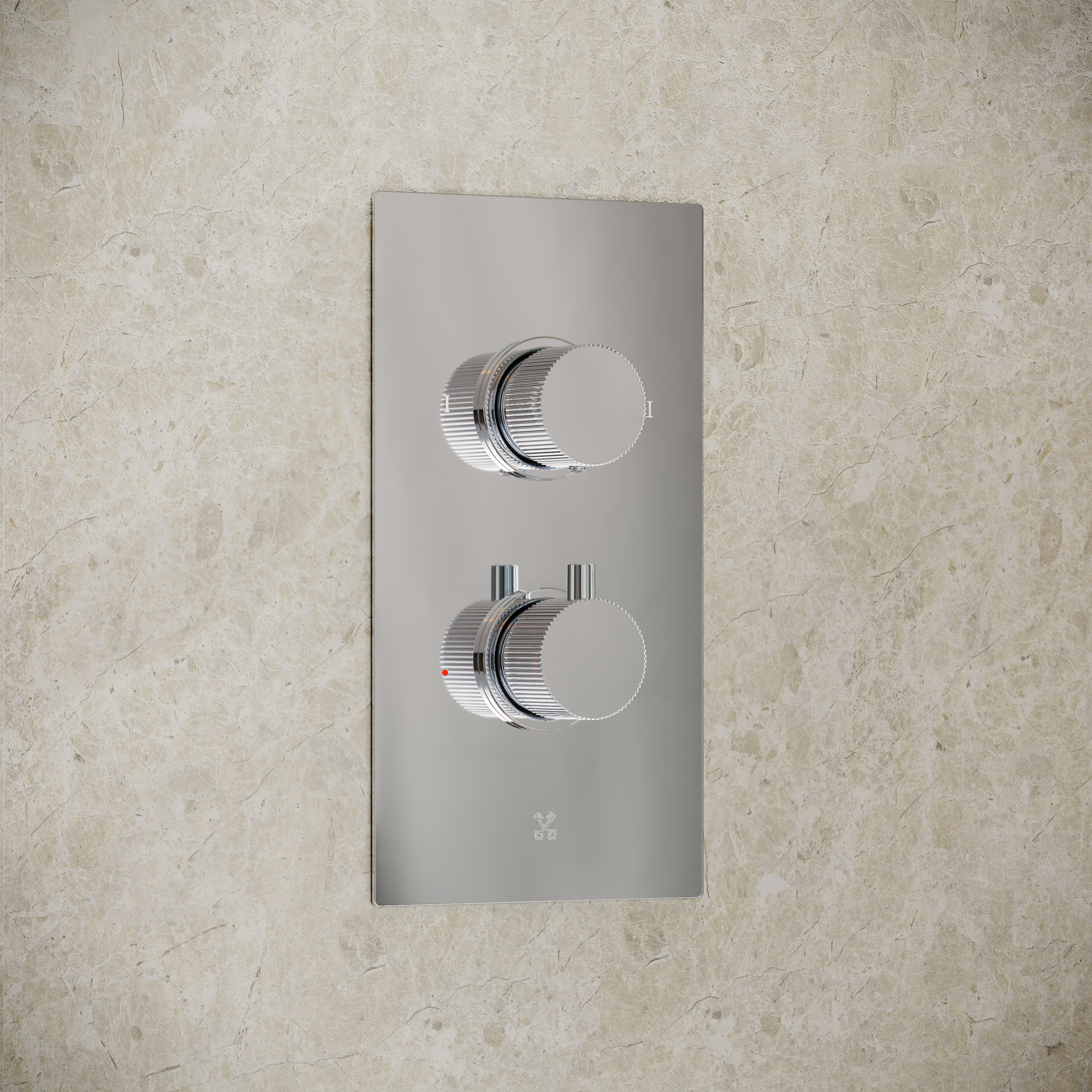 Core 1 Outlet Portrait Concealed Shower Valve & Wall Mounted Fixed Shower Head