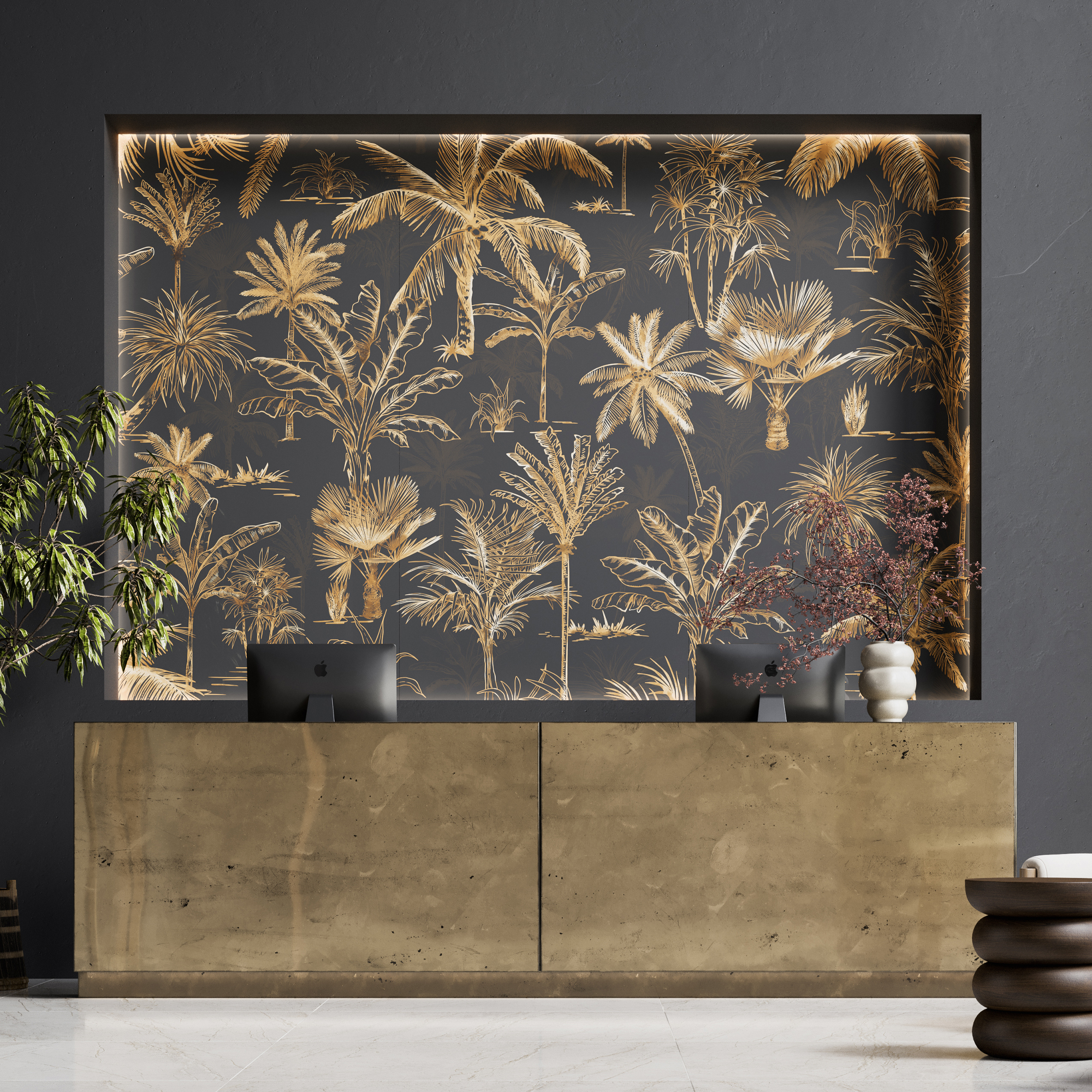 Showerwall Tropical Palm Acrylic Pack Bathroom Wall Panel