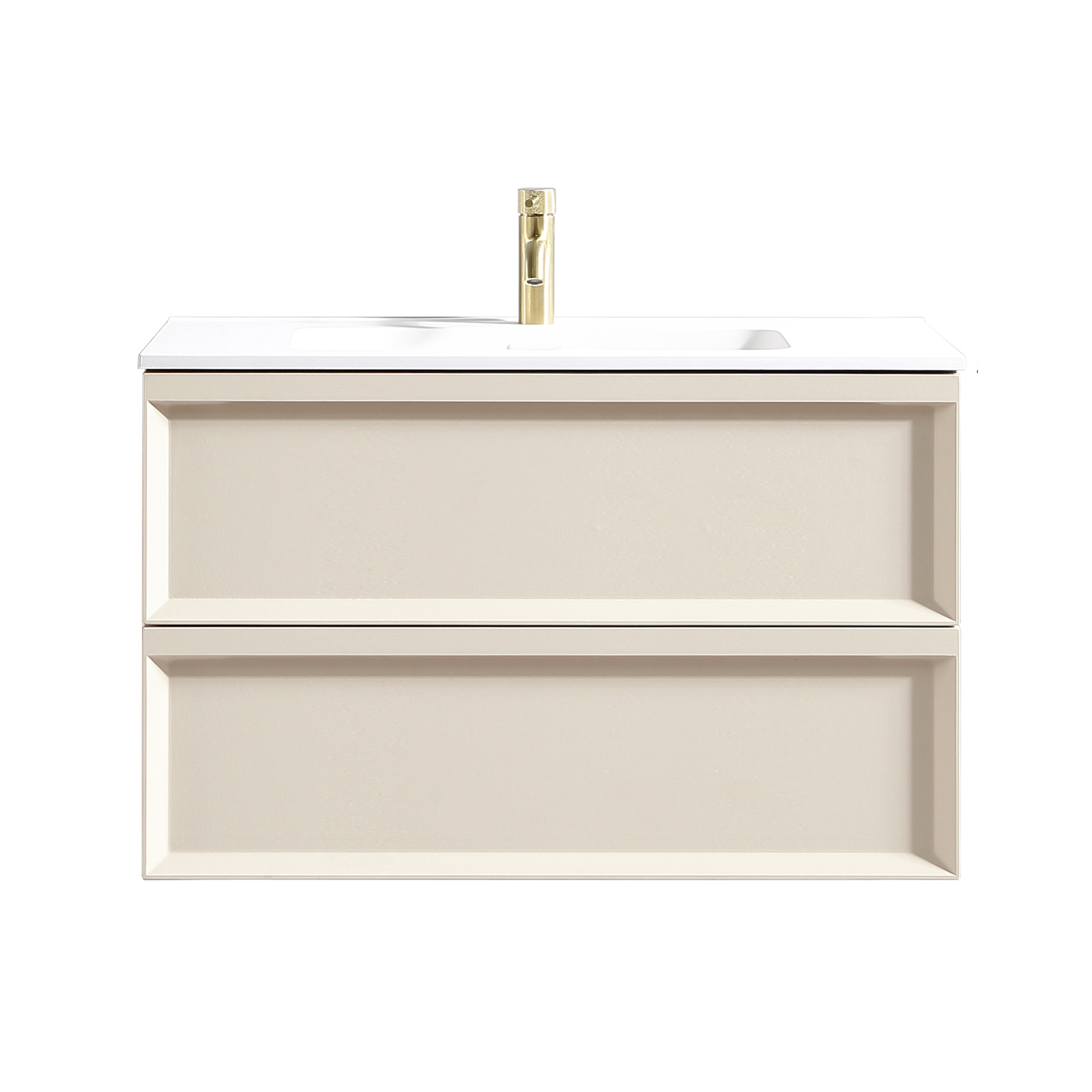 Aura 800mm Wall Mounted Vanity Unit & Matt White Basin