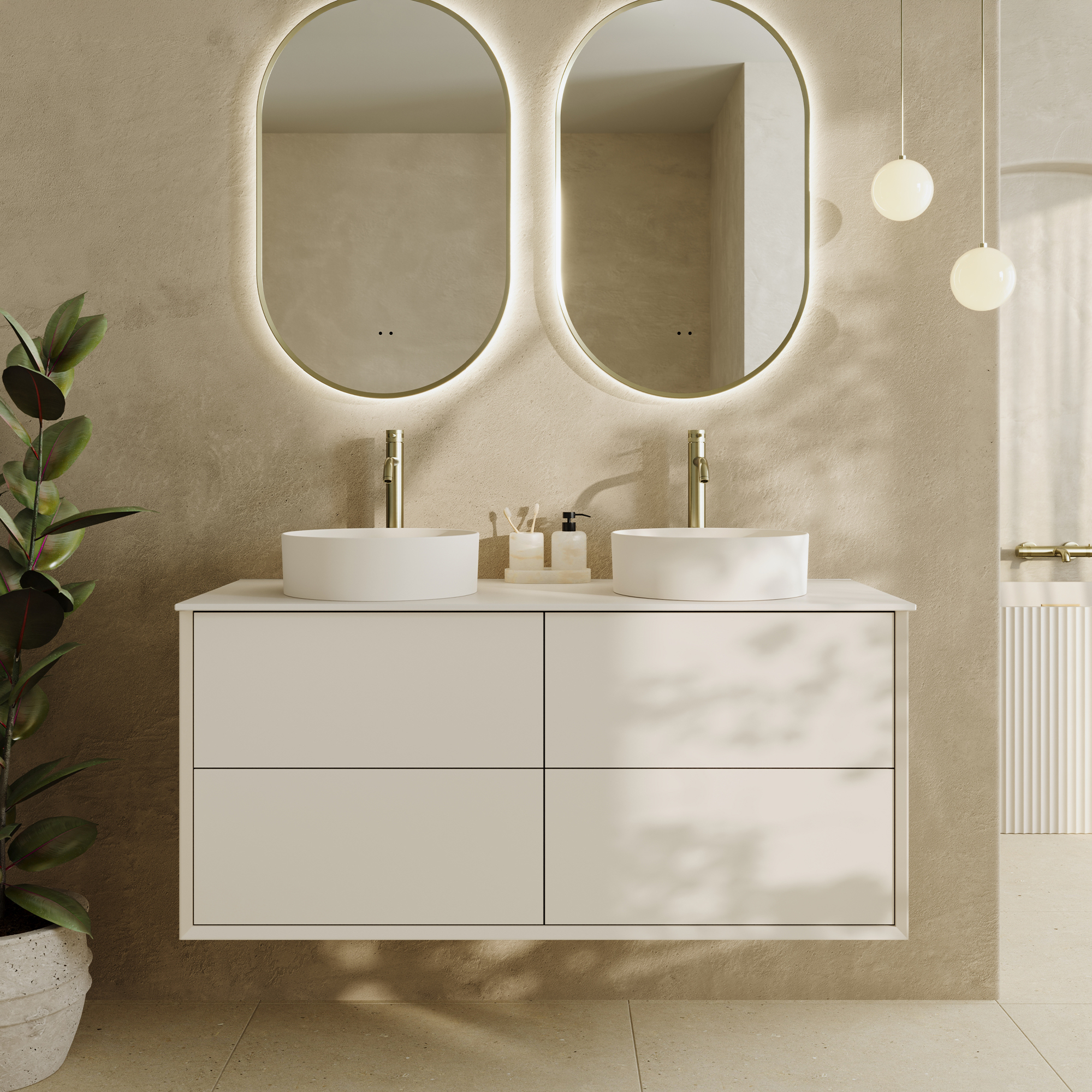 Oslo 1200mm Wall Mounted Vanity Unit & Sintered Stone Countertop