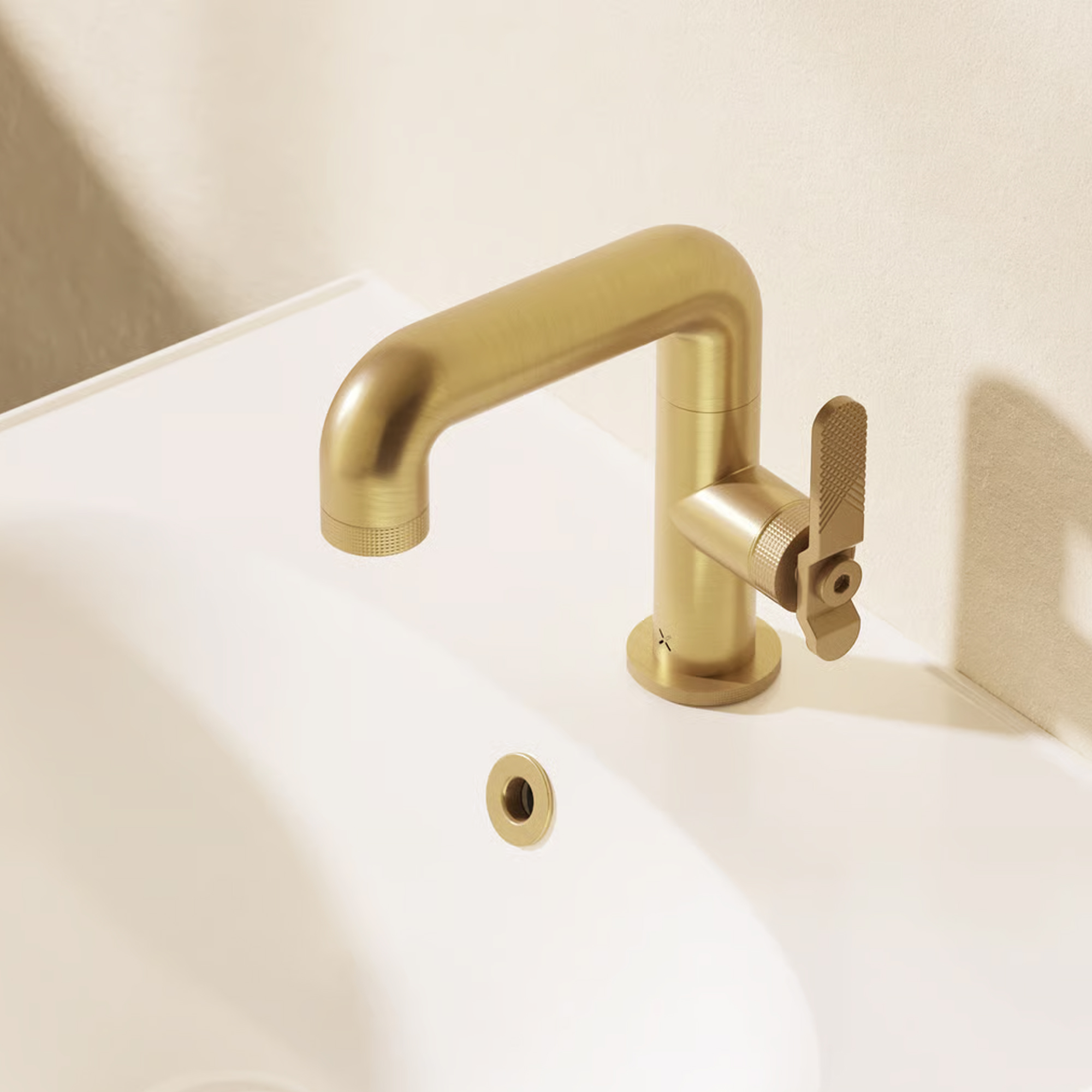 Crosswater Union WRAS Approved Mono Basin Mixer Tap - Brushed Brass