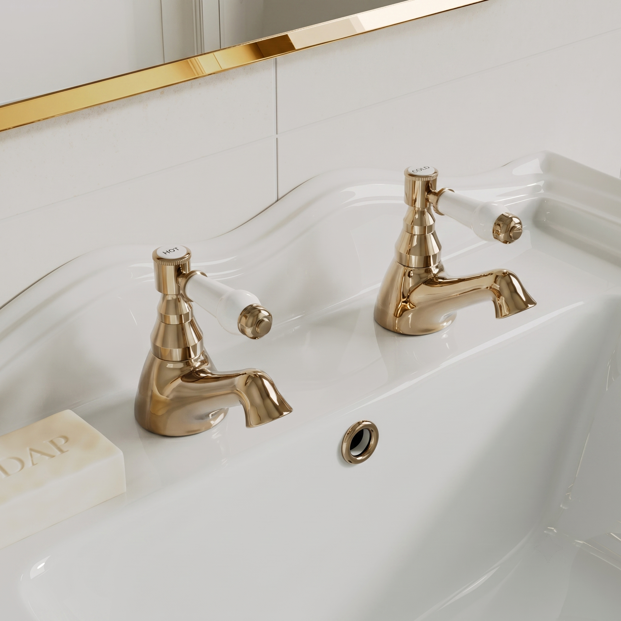 Butler & Rose Eliza Lever Basin Pillar Taps