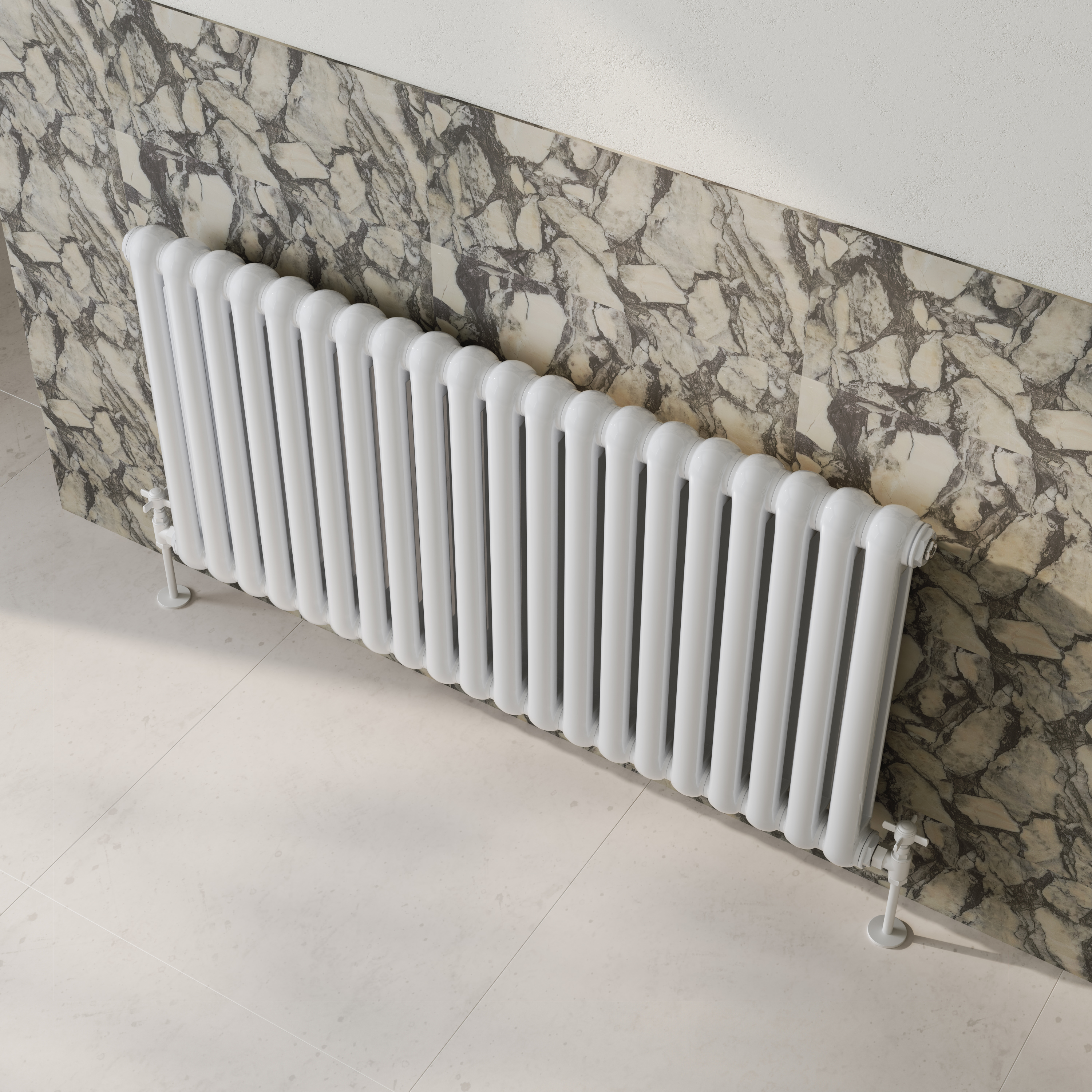 Toasty Mellow White Horizontal 2 Column Radiator