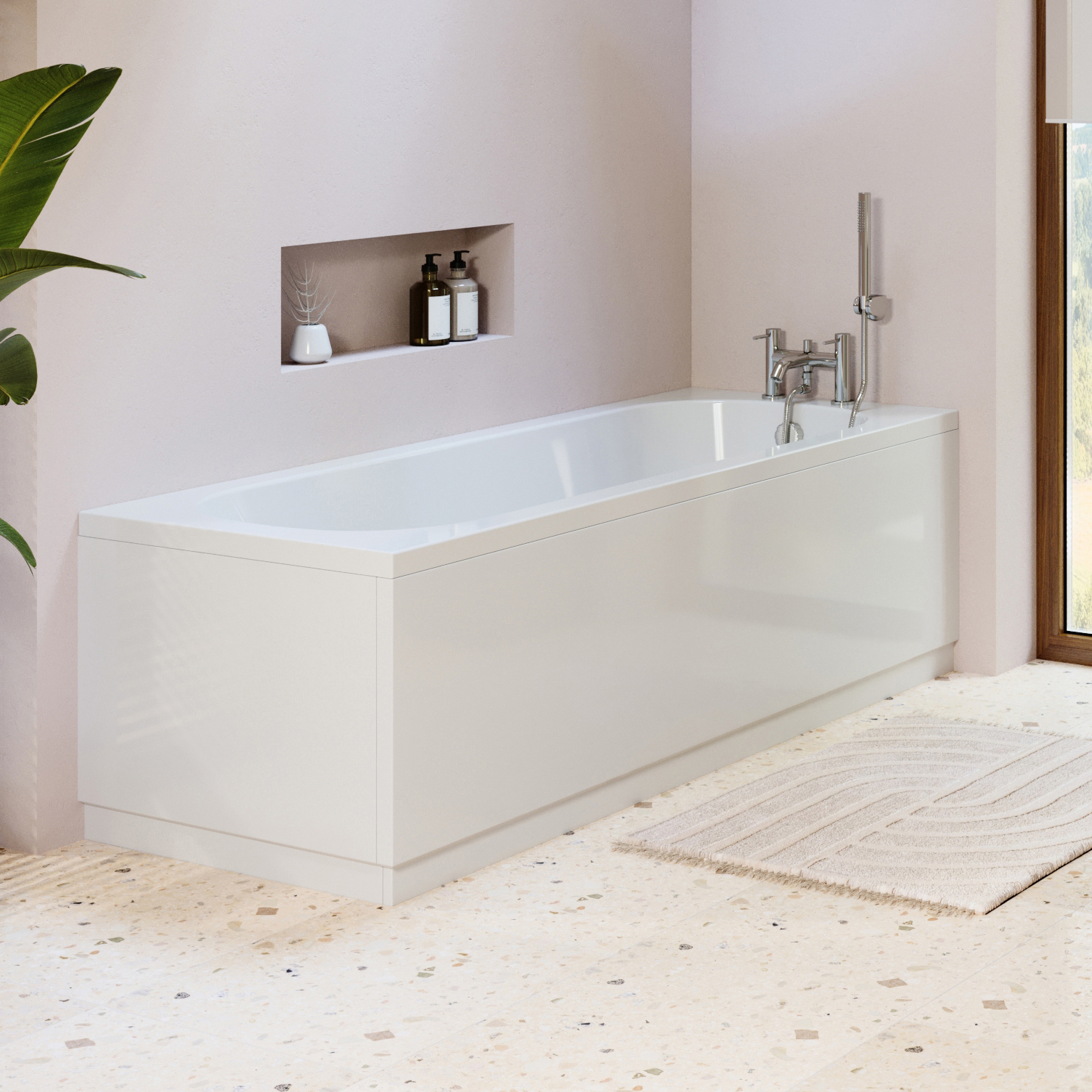 Erin 700mm L-Shaped Square End Bath Panel