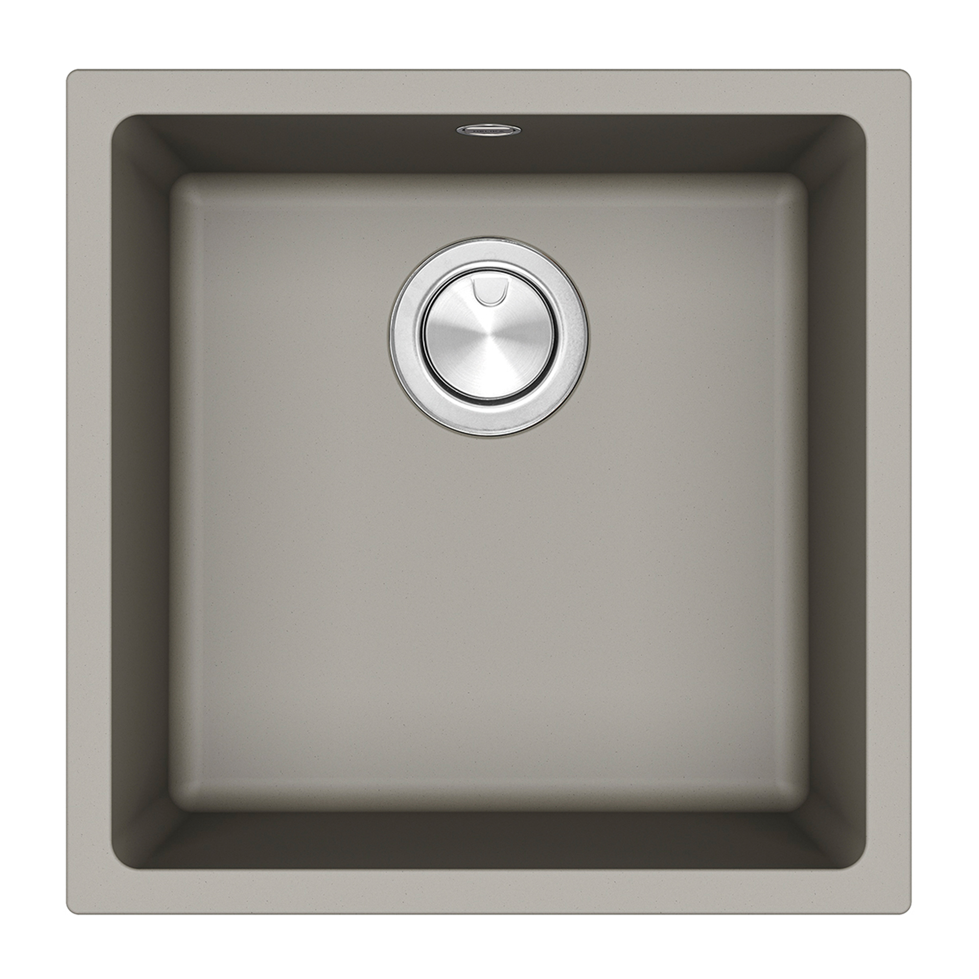 Clearwater Lumen 1 Bowl Granite Composite Inset/Undermount Kitchen Sink - 450 x 450mm