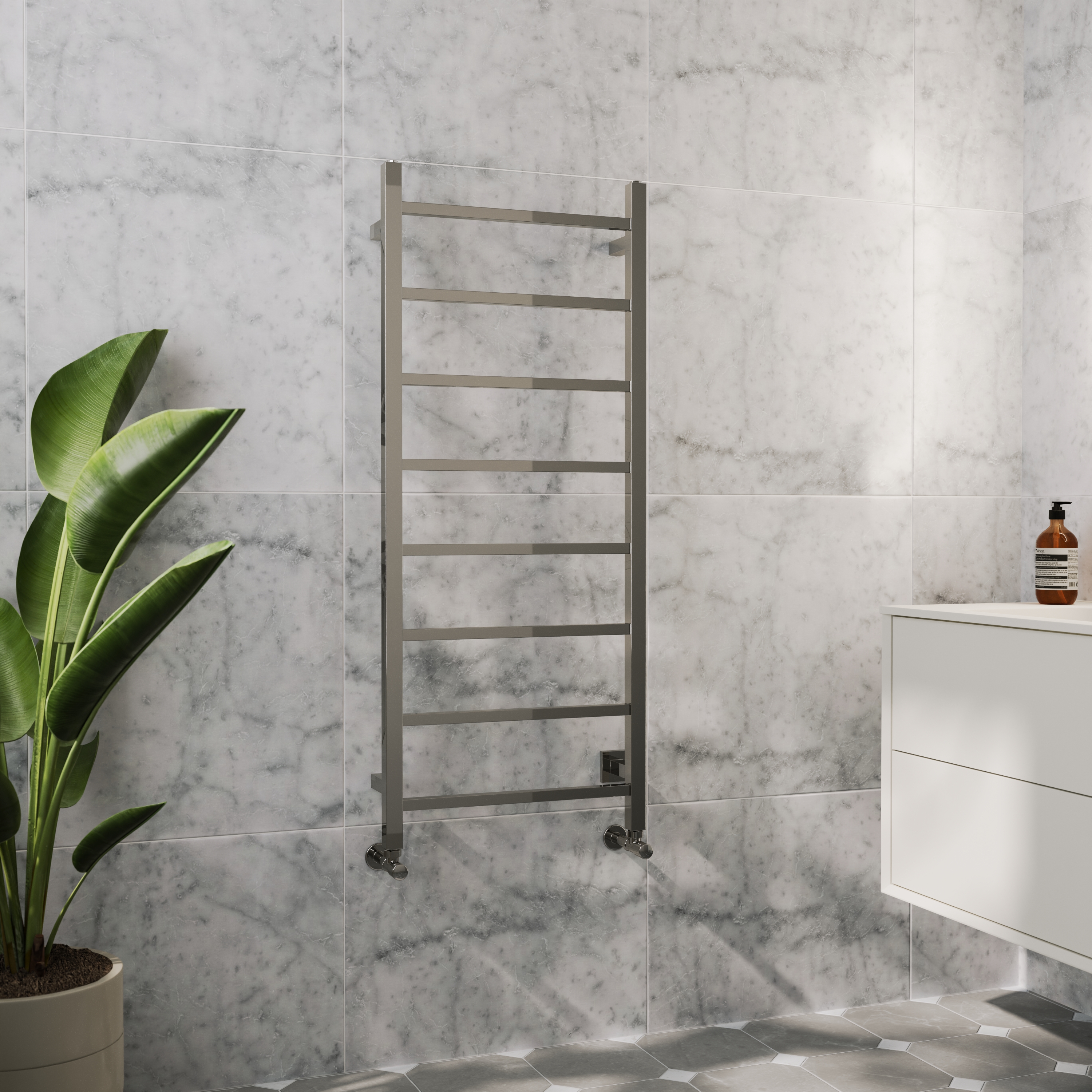 Toasty Arcus Polished Stainless Steel Electric Heated Towel Rail