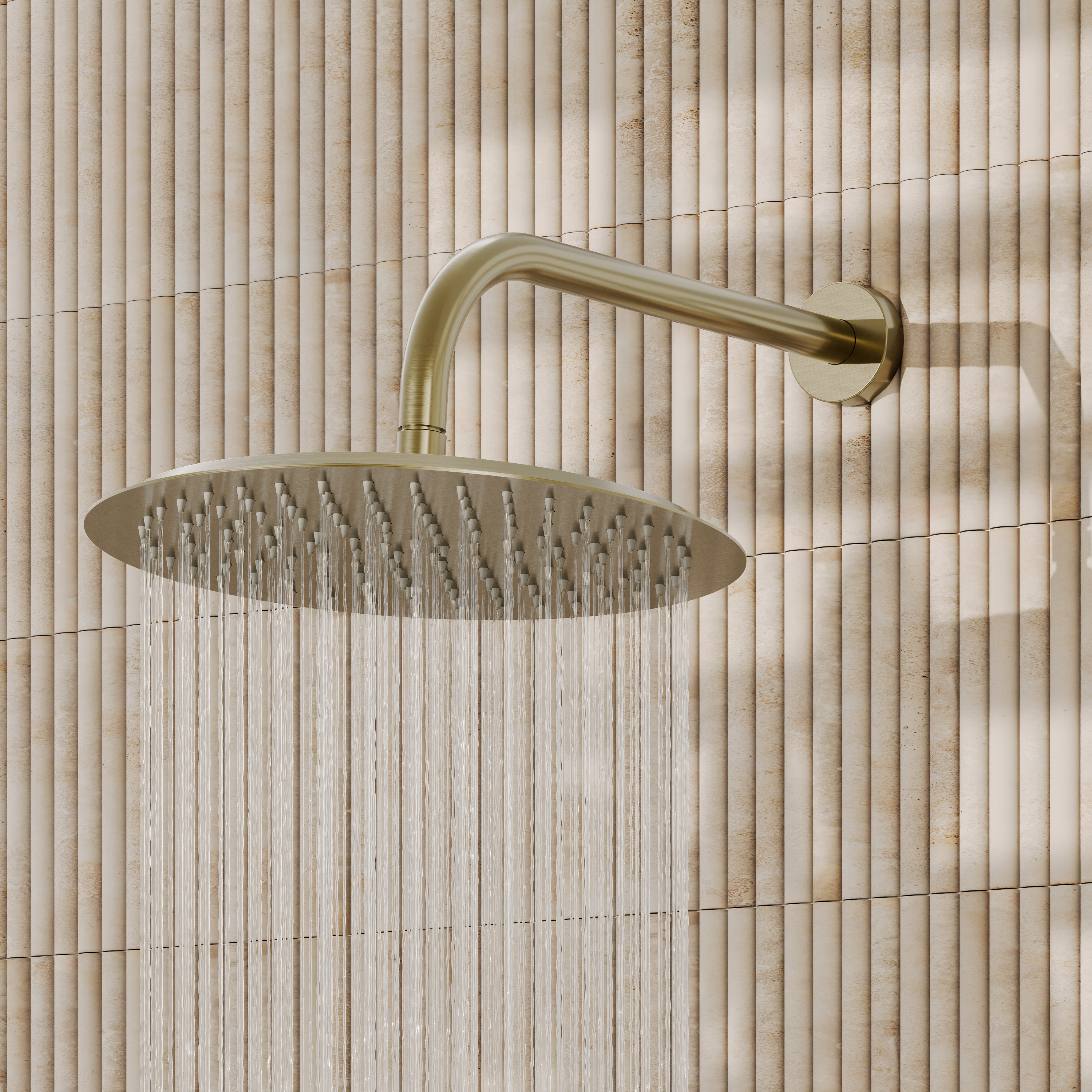 Core Round Shower Head with Wall Mounted Shower Arm