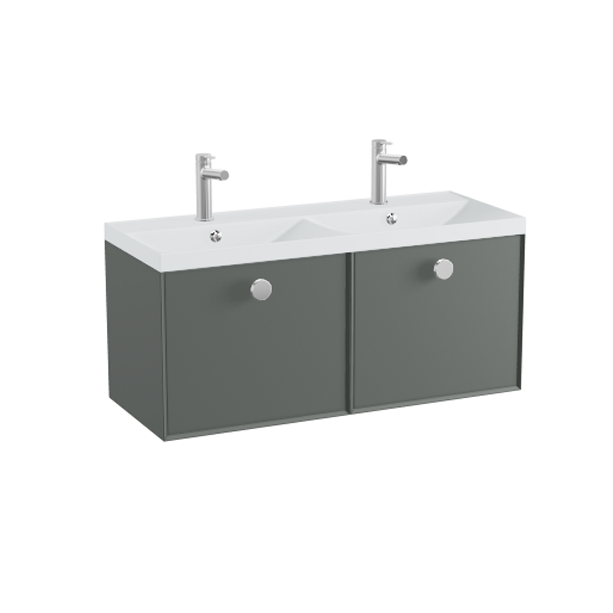 Vado Safari 1000mm Wall Hung Vanity Unit & Double Basin