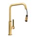 Abode Hex Industrial Single Lever Mono Pull Out Kitchen Mixer Tap - Antique Brass