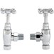 Butler & Rose Traditional Crosshead Radiator Valves with Chrome Cover Plates (Pair)