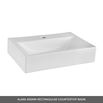 Drench Emily Gloss White Wall Mounted 1 Drawer Vanity Unit and Countertop with Brushed Brass Handle