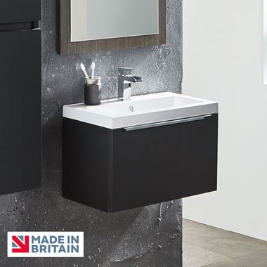 Harbour Alchemy 500mm Wall Hung Vanity Unit & Basin - Anthracite Grey