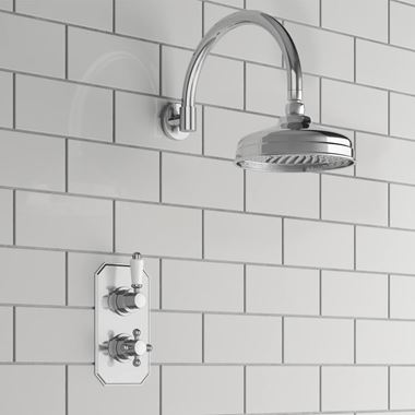 Aldra Traditional Concealed Shower Valve & Fixed Shower Head