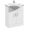 Alpine 1150mm White Gloss Furniture Suite with Back to Wall Toilet & Concealed Cistern