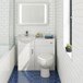 Alpine 950mm White Gloss Furniture Suite with Back to Wall Toilet & Concealed Cistern
