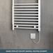 Brenton Apollo Electric Curved Heated Towel Rail - 800 x 500mm - On/Off Element