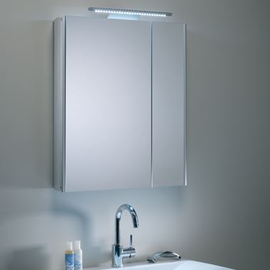 Roper Rhodes Refine LED Illuminated Double Mirror Glass Door Cabinet