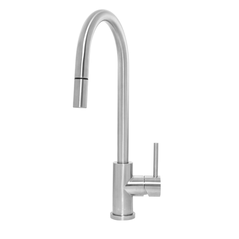 Caple Aspen Single Lever Pull Out Mono Kitchen Mixer - Stainless Steel