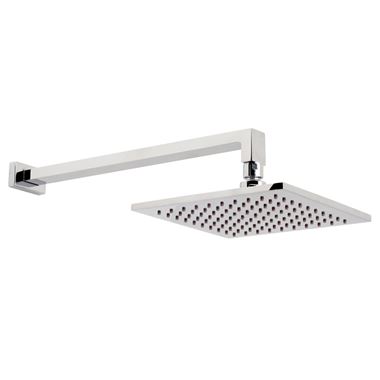 Vado Air Injection Square Aerated Shower Head 200x200mm With Arm
